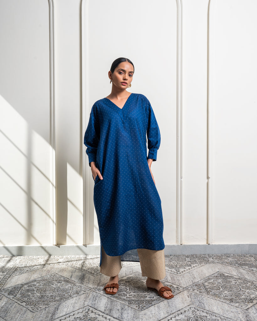 Linen Long Tunic & Pants | Linen Coord Sets India