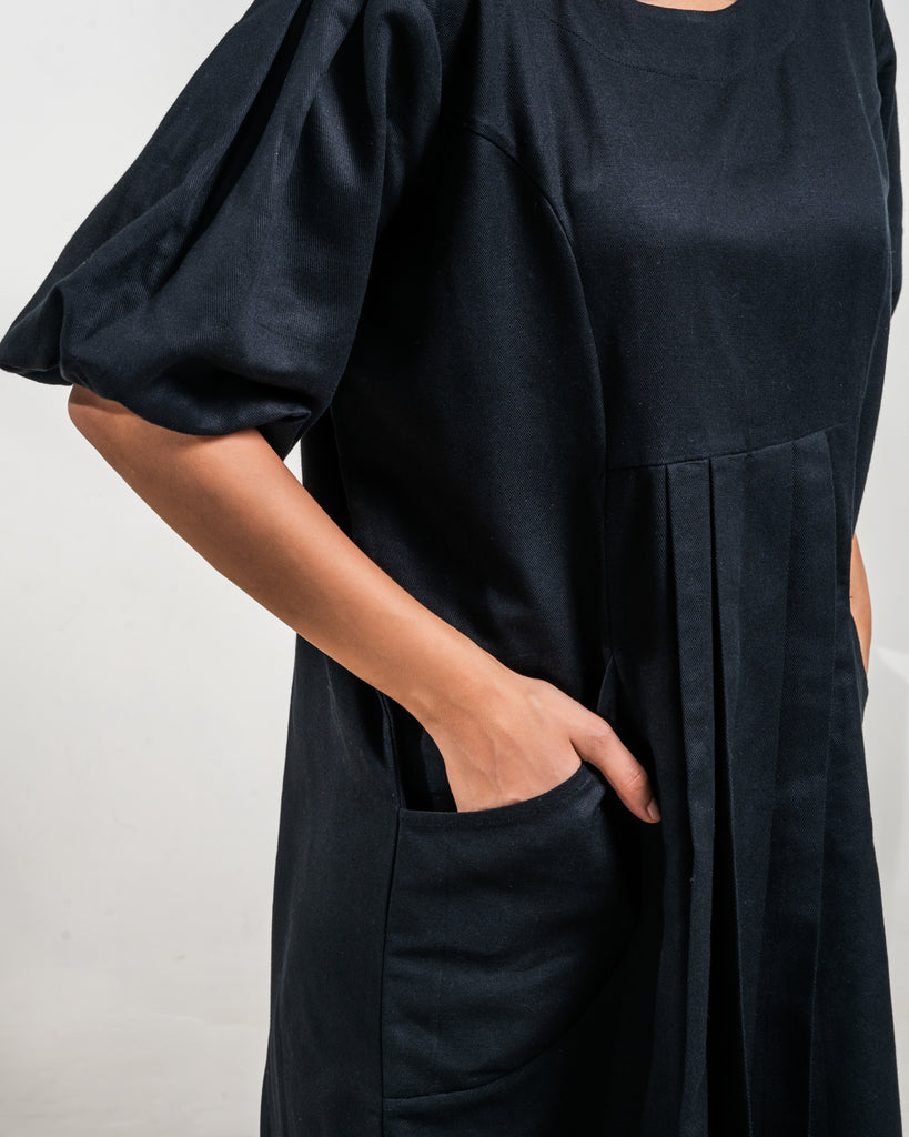 Short Black Dress | Loose fit black dress