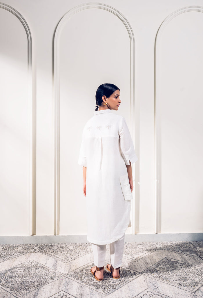 White Linen Pants for women | Best Linen tunic sets