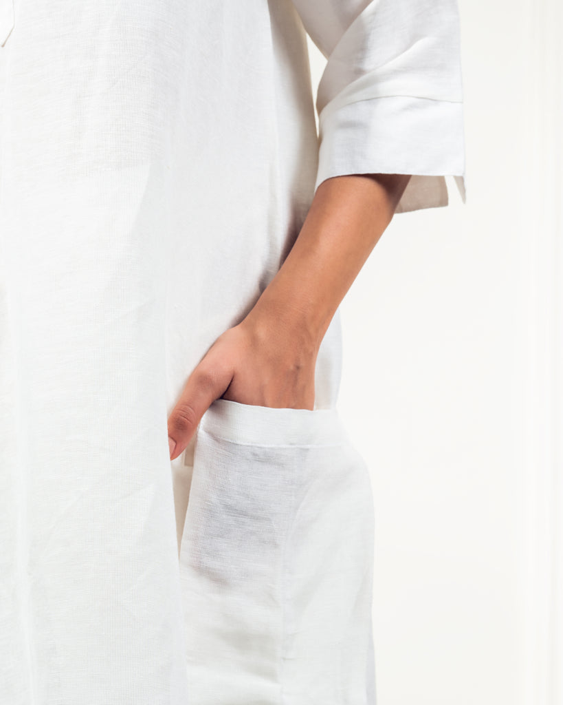 Tunic sets with pockets | White Tunic with pockets