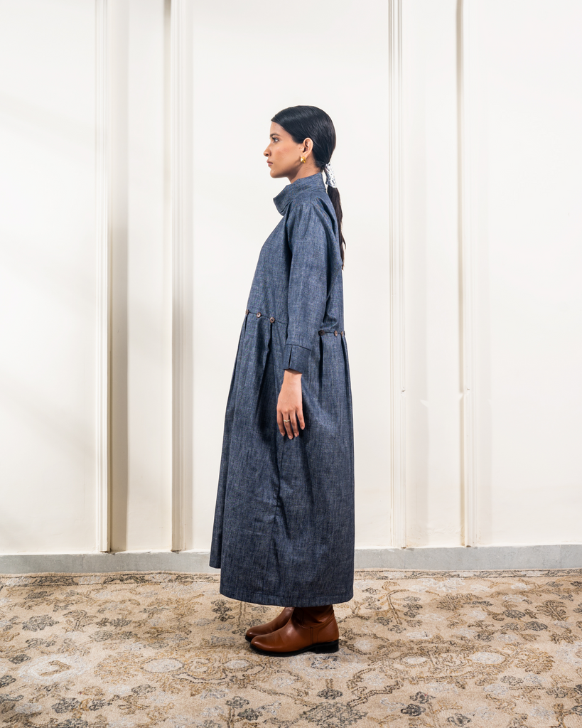 Winter Dresses online India | Herringbone woolen dress