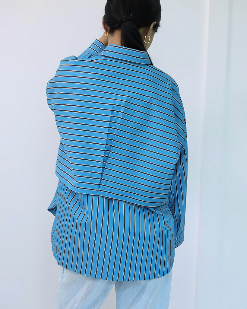 Asian Style womens shirts | Oversized striped shirt