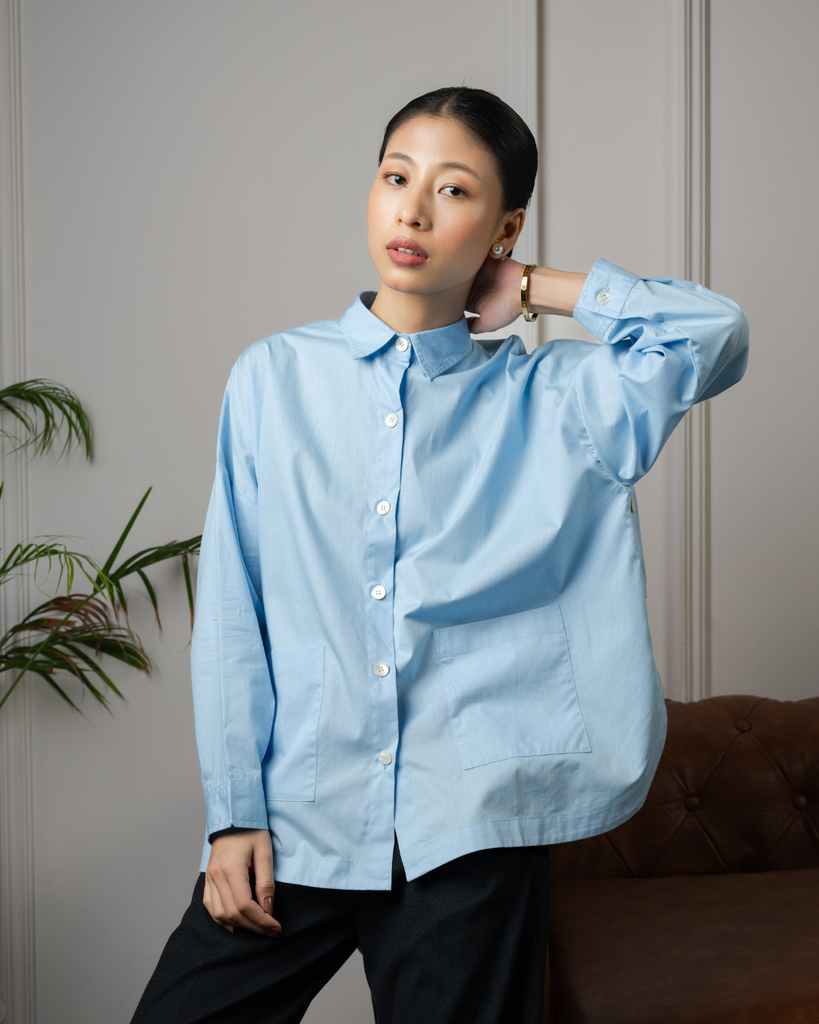 Casual shirts for women | Blue casual womens shirt