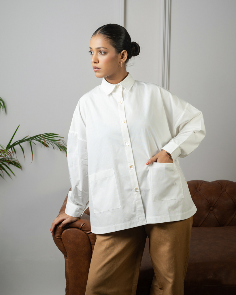 Oversized white shirt | Latest cotton shirt trends