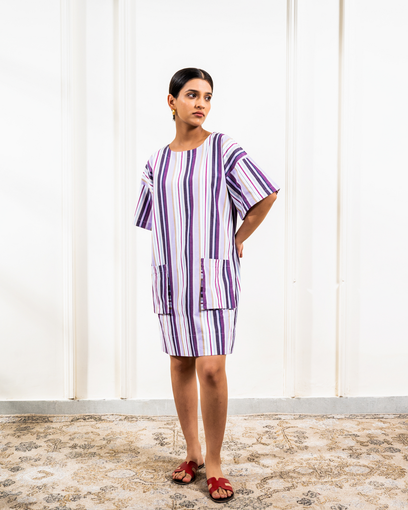 Striped Cotton Sheath Dress Cotton Casual Dresses TheHaimishLiving