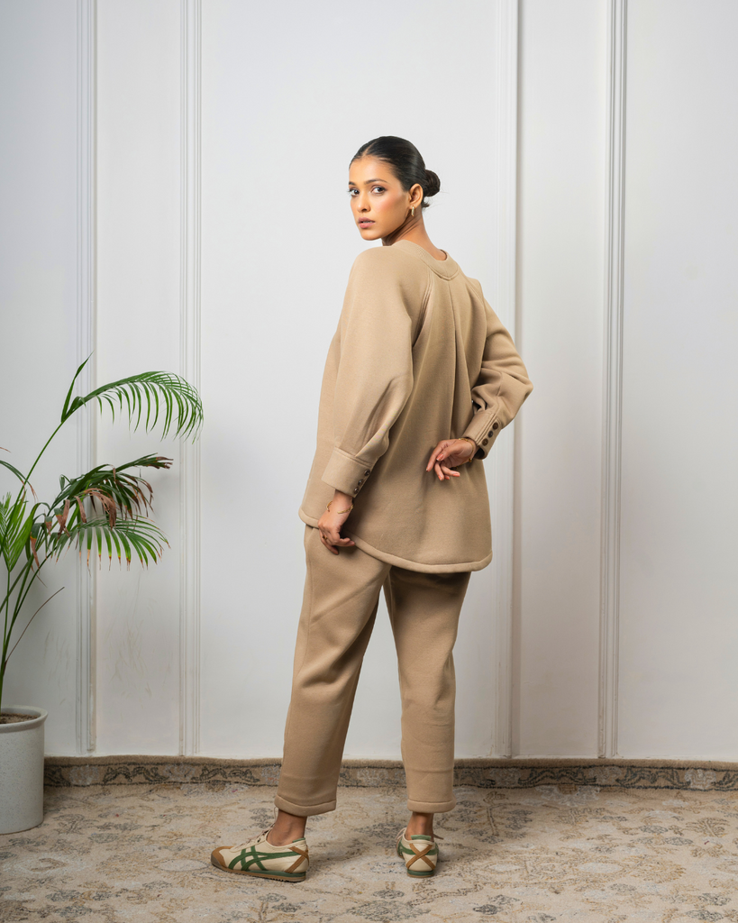 Mocha Sweatshirt & pants | Sweatshirt Pant suits for women