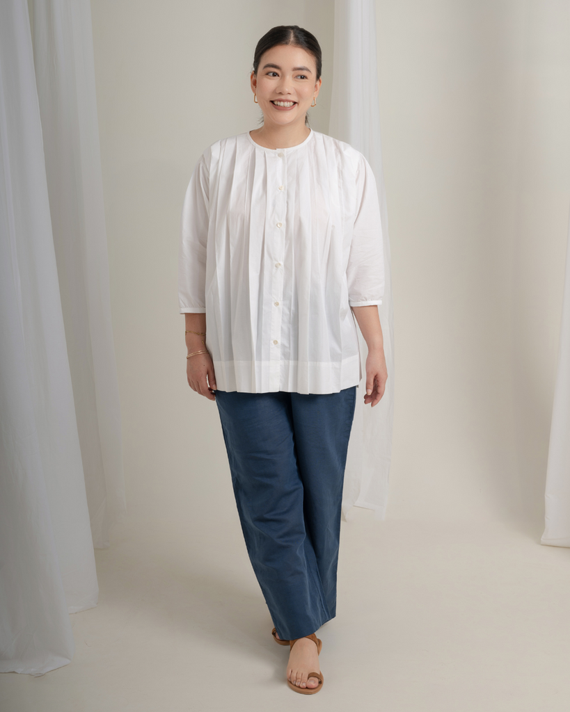 Classic white tops | Pleated tops for women